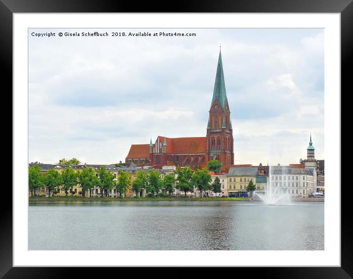 Schwerin Cathedral Framed Mounted Print by Gisela Scheffbuch