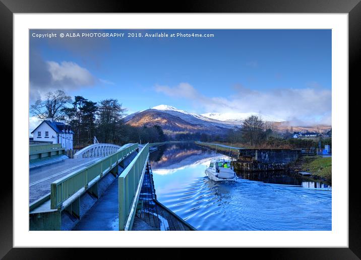The Caledonian Canal, Corpach, Scotland. Framed Mounted Print by ALBA PHOTOGRAPHY