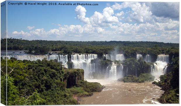 Iguazu Falls, Brazil Canvas Print by Hazel Wright