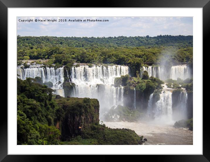 The waterfalls of Iguazu Falls Framed Mounted Print by Hazel Wright