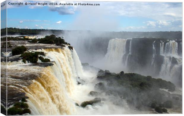 Iguazu Falls, Brazil Canvas Print by Hazel Wright
