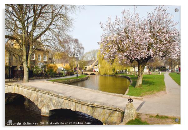 A Blossoming Spring in the Cotswolds Acrylic by Jim Key