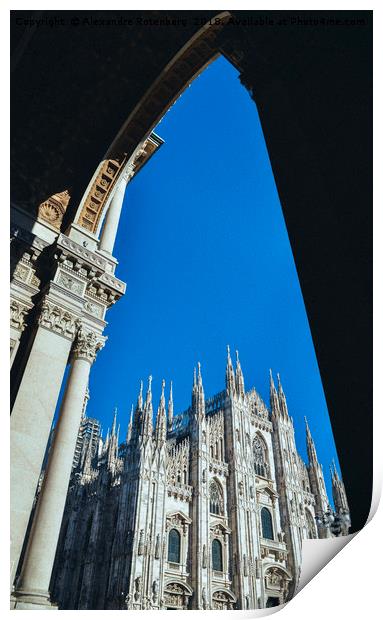 Milan's Duomo Cathedral Print by Alexandre Rotenberg