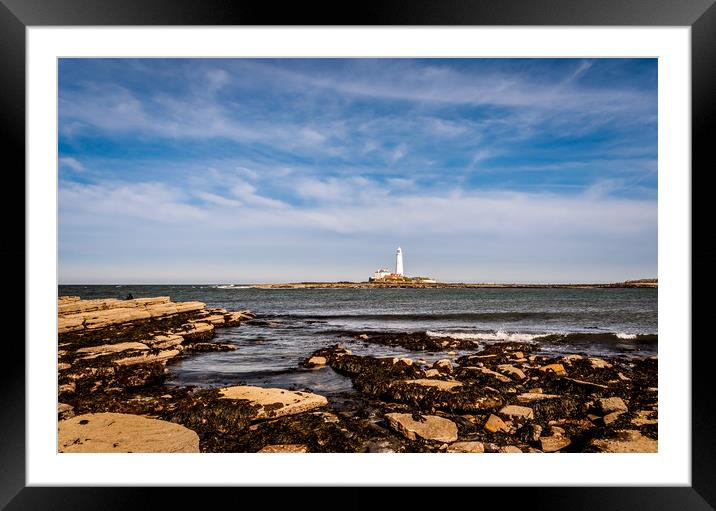 St Mary's from view from Old Hartley Framed Mounted Print by Naylor's Photography