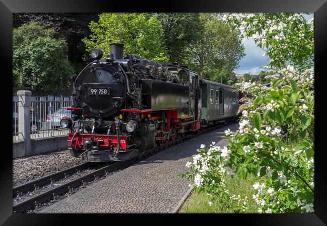 Steam train on the Zittau Railway,Saxony ,Germany. Framed Print by Philip Enticknap