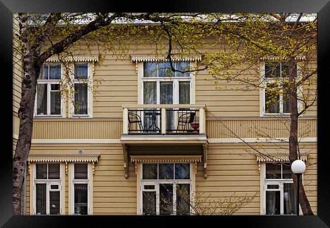 Balcony On The Second Floor Framed Print by Jukka Heinovirta