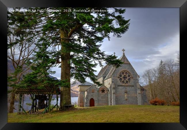 Catholic Church of St Mary & St Finnan, Glenfinnan Framed Print by ALBA PHOTOGRAPHY