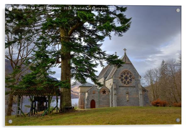 Catholic Church of St Mary & St Finnan, Glenfinnan Acrylic by ALBA PHOTOGRAPHY