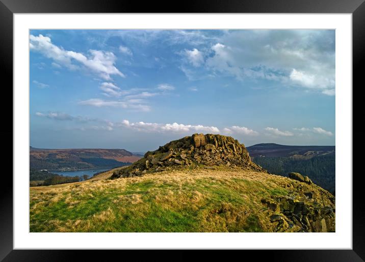 Crook Hill overlooking Ladybower                   Framed Mounted Print by Darren Galpin