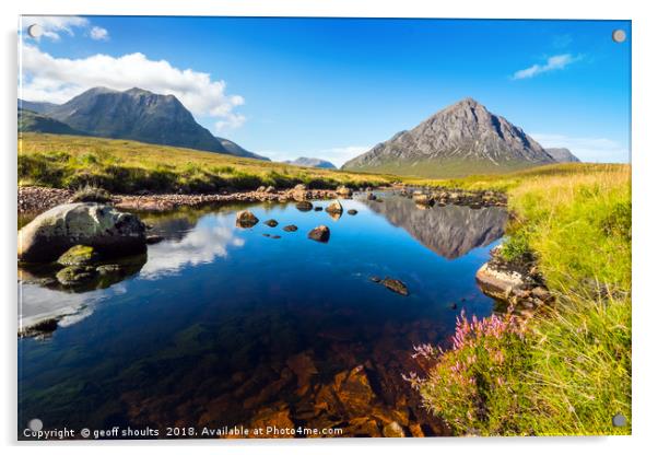 Rannoch Moor and The Buchaille Acrylic by geoff shoults