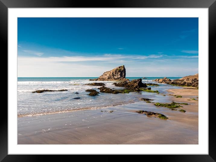 Seaside Escape Broad Haven Beach Framed Mounted Print by Colin Allen