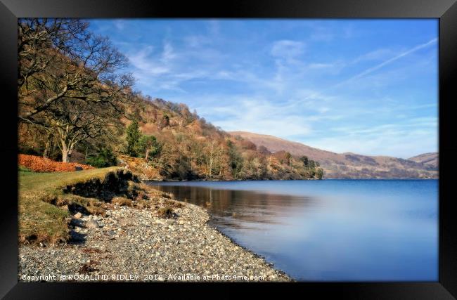 "Ullswater Lake-side" Framed Print by ROS RIDLEY