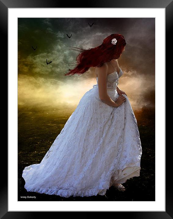 runaway bride Framed Mounted Print by kristy doherty