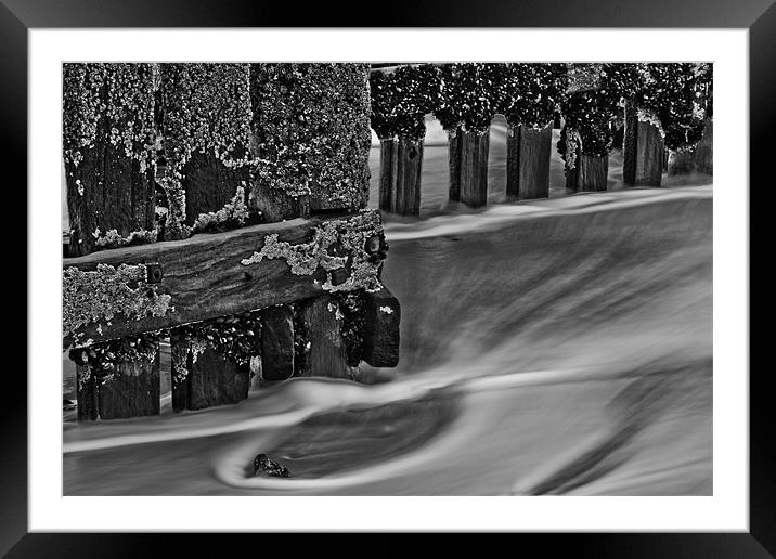 Overstrand Groynes close up Framed Mounted Print by Paul Macro
