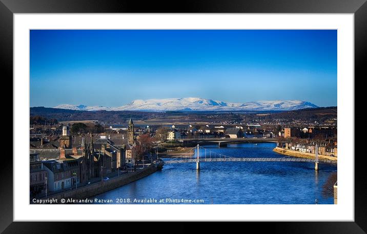 Spectacular cityscape in Inverness Framed Mounted Print by Alexandru Razvan