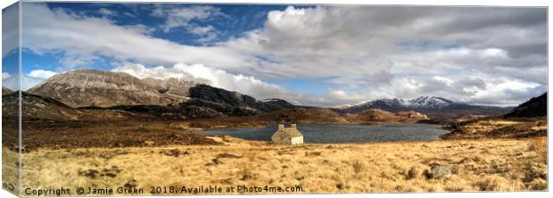 Loch Stack and Arkle Canvas Print by Jamie Green