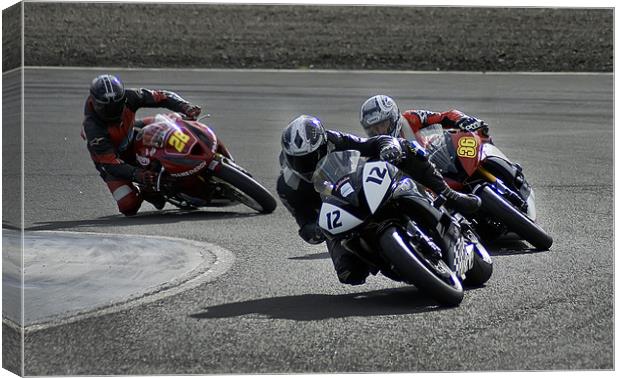 Motorcycle racing Canvas Print by Sam Smith