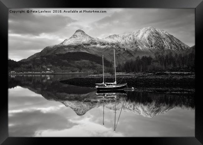 Buachaille Harbour Glen Coe Framed Print by Pete Lawless