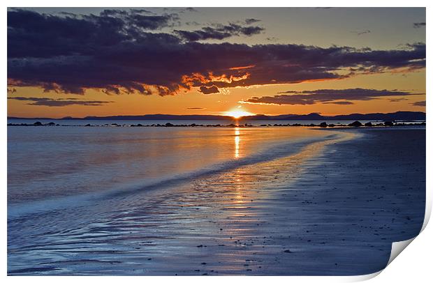 Scottish sunset Print by Sam Smith