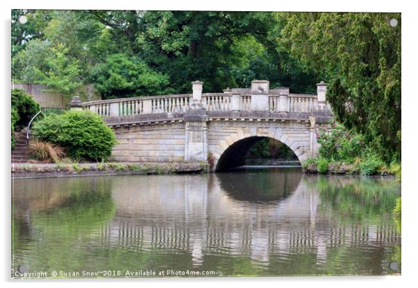 Bridge at Pittville Park, Cheltenham Acrylic by Susan Snow