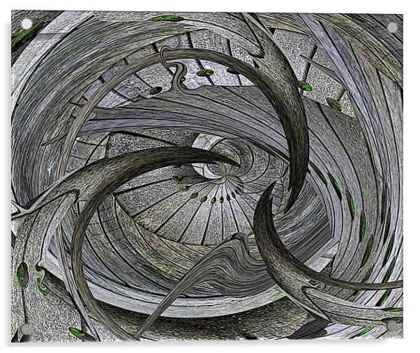 wooden whirlpool Acrylic by Heather Newton