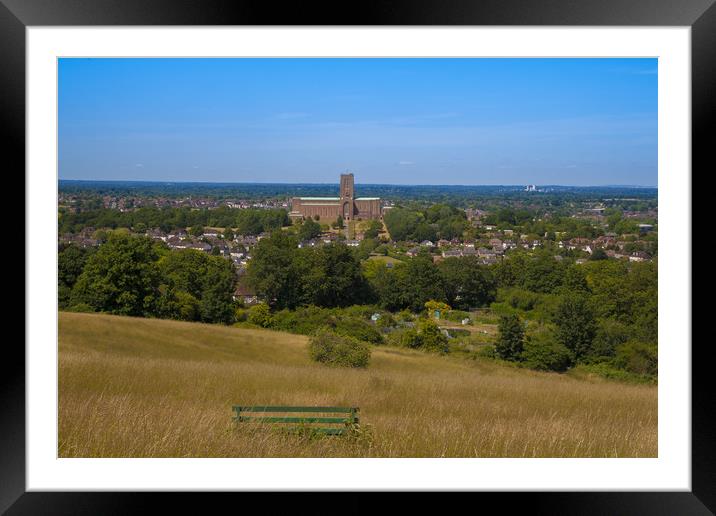 View to Guildford Cathedral Framed Mounted Print by Philip Enticknap