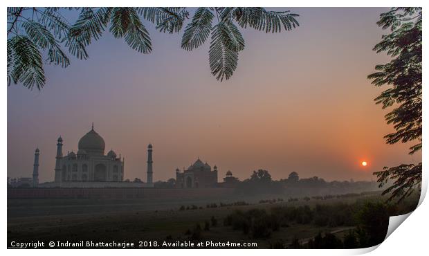 The Taj Mahal Print by Indranil Bhattacharjee