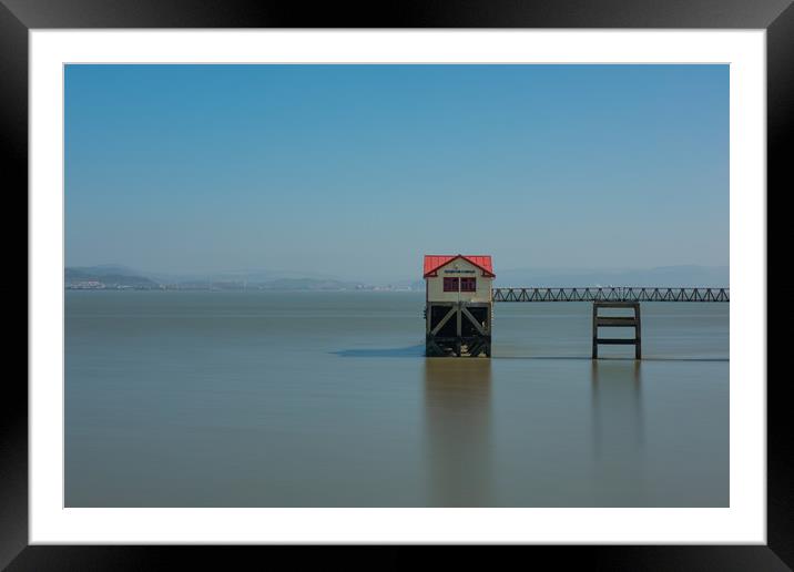 The old lifeboat house on Mumbles pier. Framed Mounted Print by Bryn Morgan