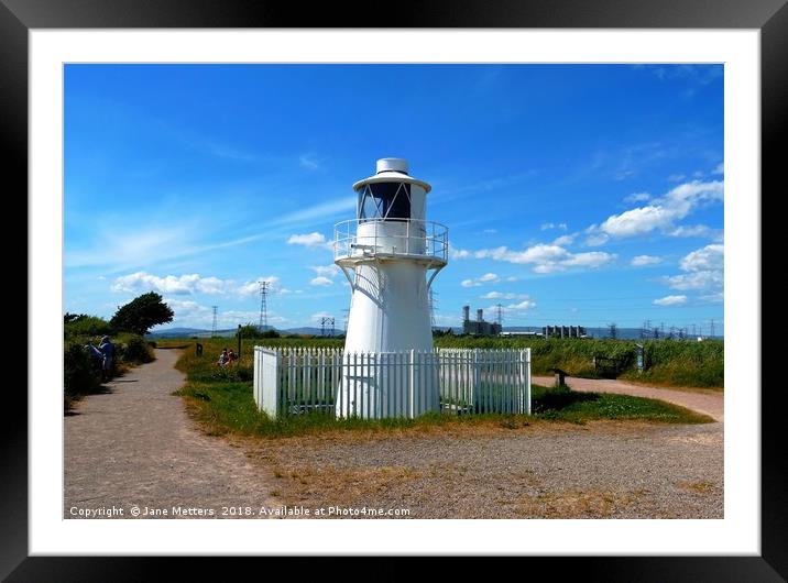       East Usk Lighthouse                          Framed Mounted Print by Jane Metters