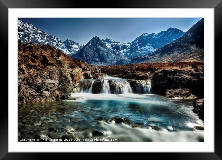 Fairy Pools, Isle of Skye. Framed Mounted Print by Phill Thornton