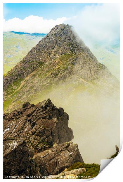 Tryfan from Bristly Ridge Print by Jon Sparks