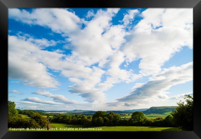 Clouds over the Lyth Valley Framed Print by Jon Sparks