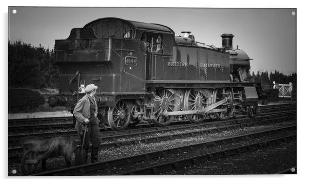 '5101' class 2-6-2T 'large prairie' locomotive . Acrylic by Philip Enticknap