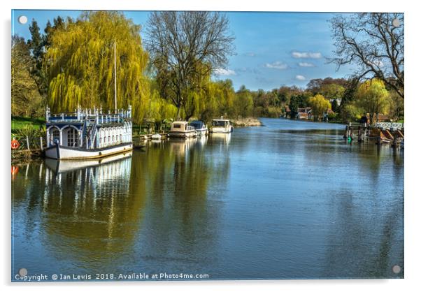 The River Thames At Streatley Acrylic by Ian Lewis