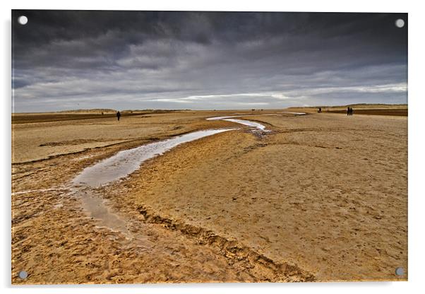 The vast sands of Holkham Acrylic by Paul Macro