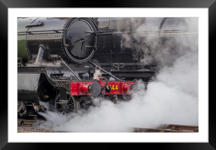 Close up of steam emitting from a locomotive Framed Mounted Print by Philip Enticknap