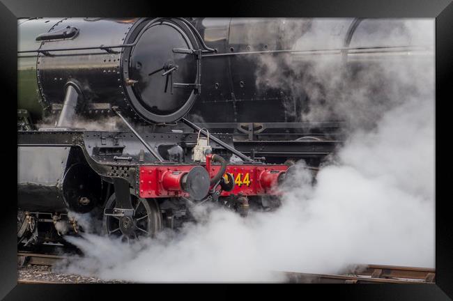 Close up of steam emitting from a locomotive Framed Print by Philip Enticknap