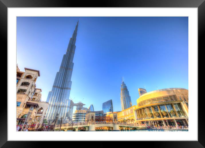 Burj Khalifa Dubai Framed Mounted Print by David Pyatt