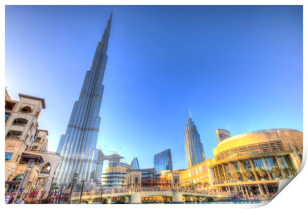 Burj Khalifa Dubai Print by David Pyatt