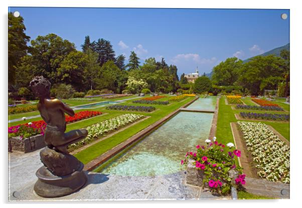 Villa Taranto Gardens,Lake Maggiore,Italy Acrylic by Philip Enticknap