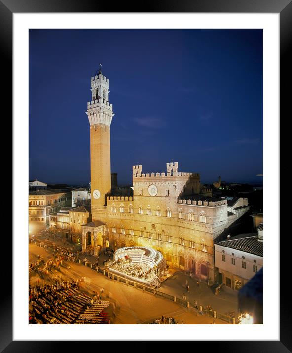 SIENA TUSCANY, ITALY Concert at the Palazzo Pubbli Framed Mounted Print by Philip Enticknap