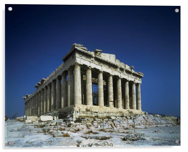 Athens,The Parthenon. Acrylic by Philip Enticknap