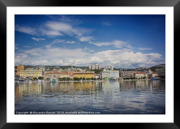 Rijeka harbour Framed Mounted Print by Alexandru Razvan
