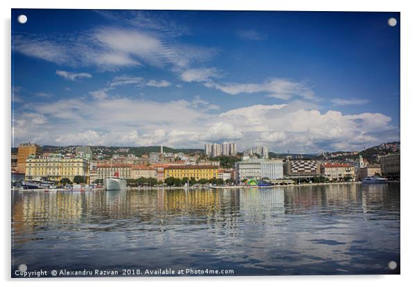 Rijeka harbour Acrylic by Alexandru Razvan