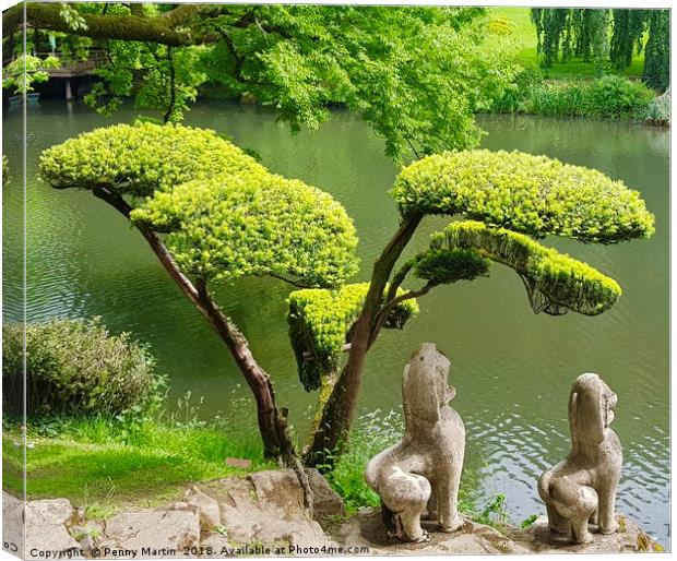 Japanese gardens in the Loire Valley Canvas Print by Penny Martin