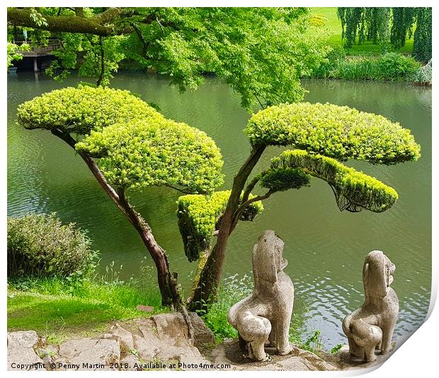 Japanese gardens in the Loire Valley Print by Penny Martin