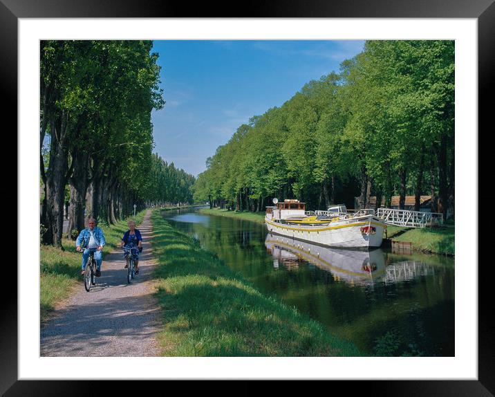 Canal De La Somme,Abbeville ,Picardy France Framed Mounted Print by Philip Enticknap