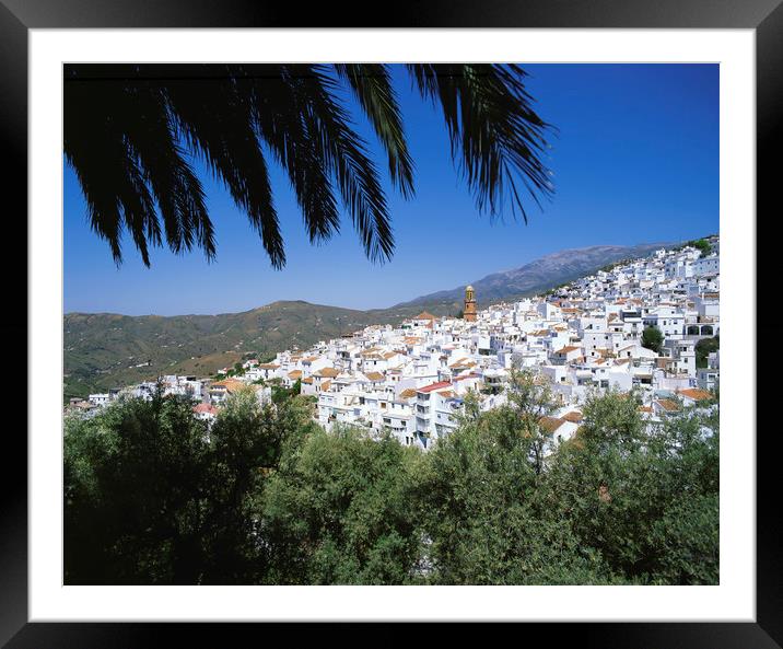 THE WHITE VILLAGE OF COMPETA ANDALUCIA SPAIN  Framed Mounted Print by Philip Enticknap