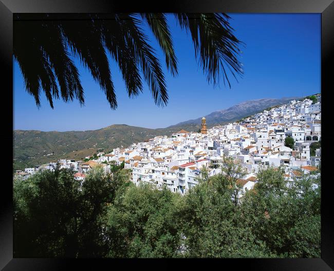 THE WHITE VILLAGE OF COMPETA ANDALUCIA SPAIN  Framed Print by Philip Enticknap