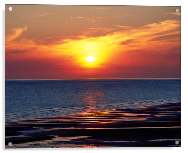 Cumbria Coast Sunset ,England  Acrylic by Philip Enticknap